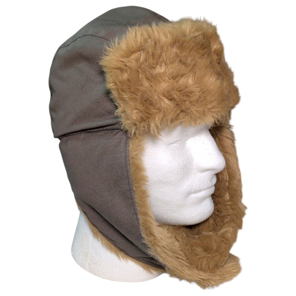 The North Face Trapper Hat Cap One Size Gray Faux Fur Winter Outdoor Gorpcore